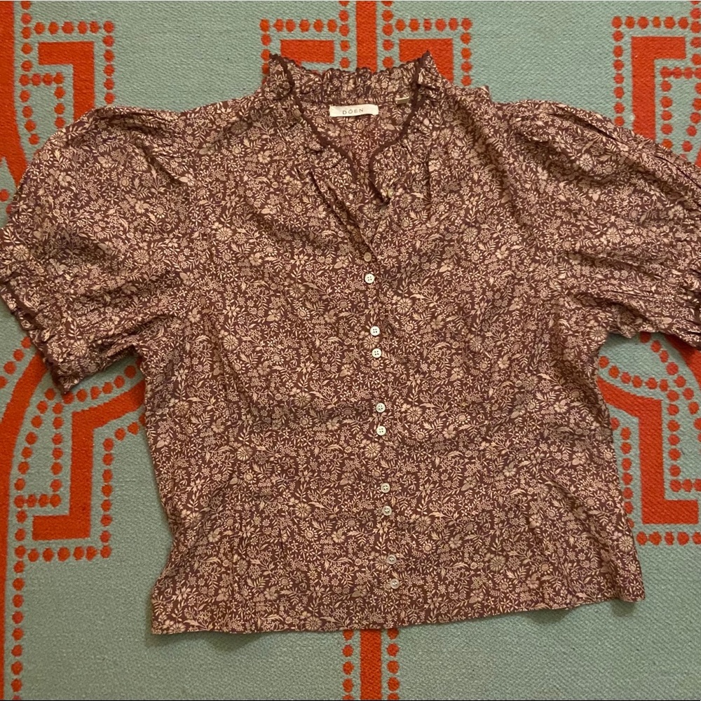 Dôen Dauphine Blouse, Terra Garden Bloom